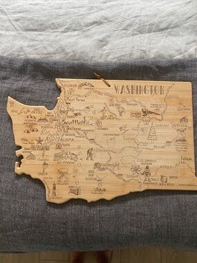 Washington State Bamboo Map Cutting/Serving Board
